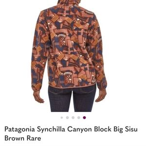 Patagonia Synchilla Snap-T Fleece Pullover SmallCanyon Block Big Sisu Brown M